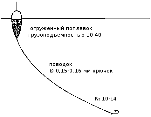 Оснастка на чехонь поплавок схема